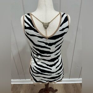 Belldini Zebra Print Sleeveless Top